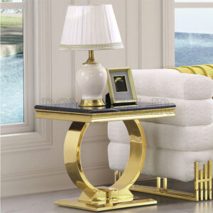 میز عسلی استیل مدل سم هلال طلایی (1)