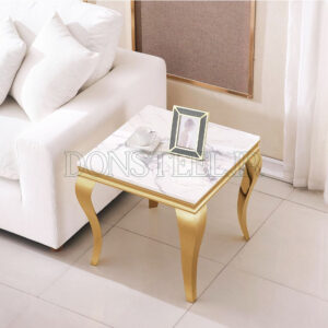 میز عسلی استیل مدل سم آهویی طلایی