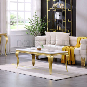 میز جلومبلی استیل مدل سم آهویی طلایی
