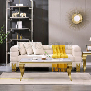 میز جلومبلی استیل مدل سم آهویی طلایی