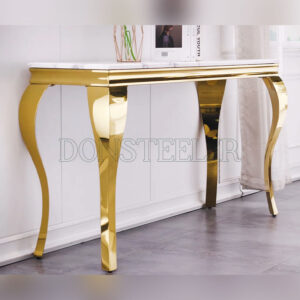 کنسول استیل مدل سم آهویی شیک و مدرن رنگ طلایی
