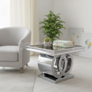 عسلی استیل مدل آئودی نقره‌ای (1)