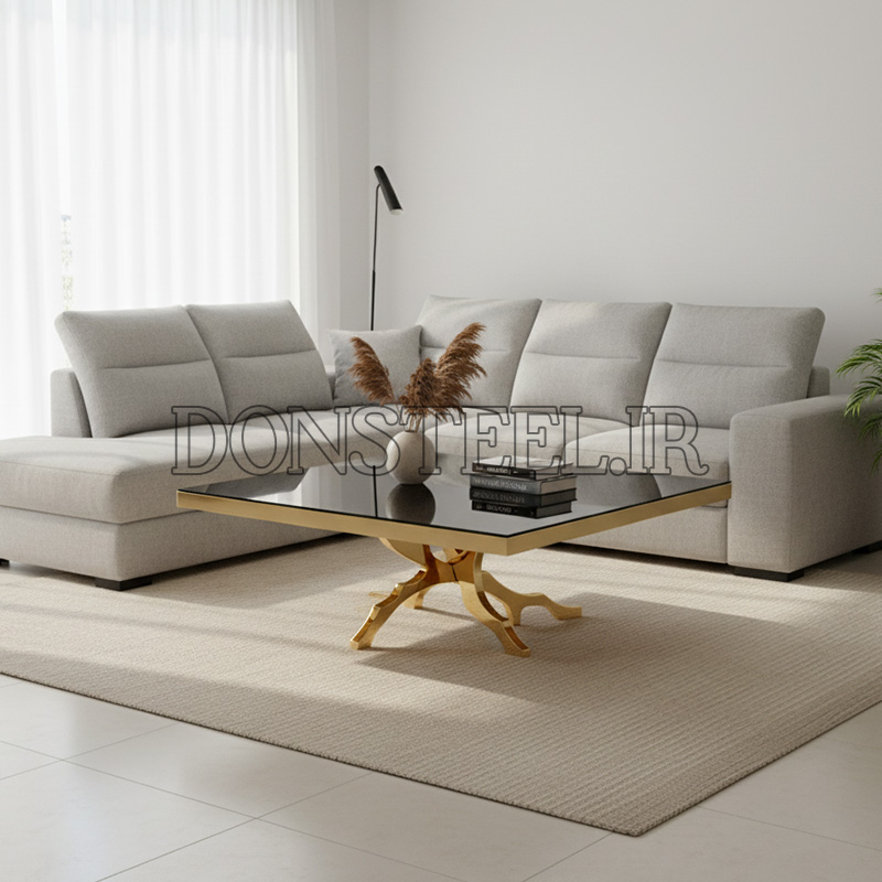 میز جلومبلی استیل مدل درختی 1 میز جلومبلی استیل مدل درختی طلایی