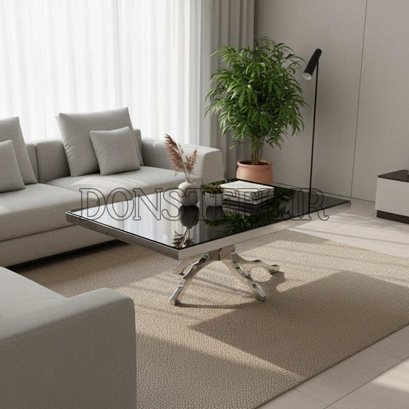 میز جلومبلی استیل مدل درختی 2 میز جلومبلی استیل مدل درختی نقرهای