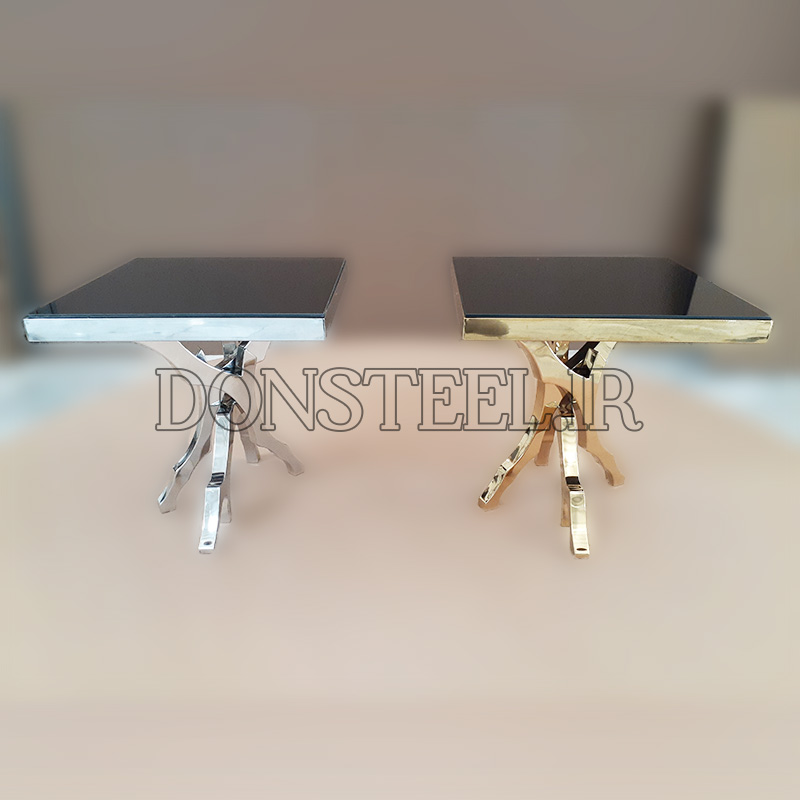 میز عسلی استیل طرح درختی 4 میز عسلی استیل طرح درختی نقرهای و طلایی 1