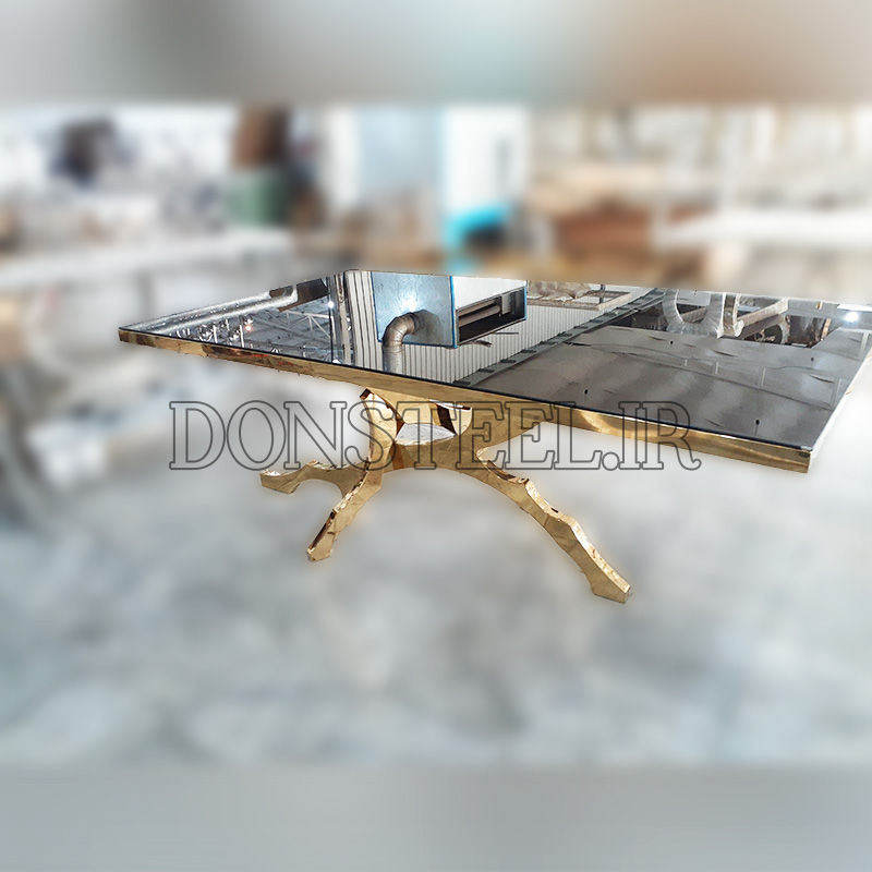 میز ناهارخوری استیل مدل درختی 4 میز ناهارخوری استیل مدل درختی طلایی 2